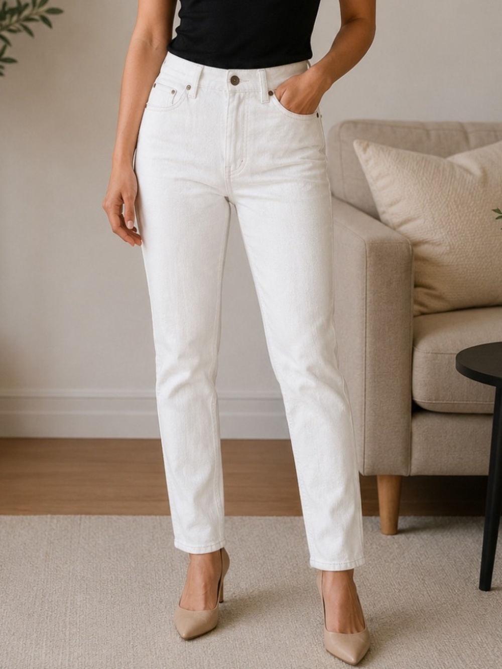 New INC White Skinny Jeans 8 Petite